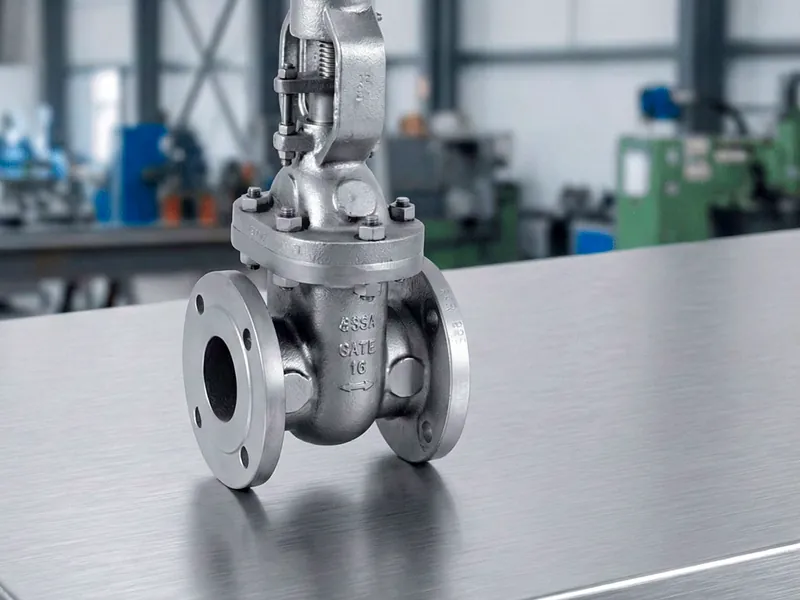 Válvula gaveta em aço inox fundido